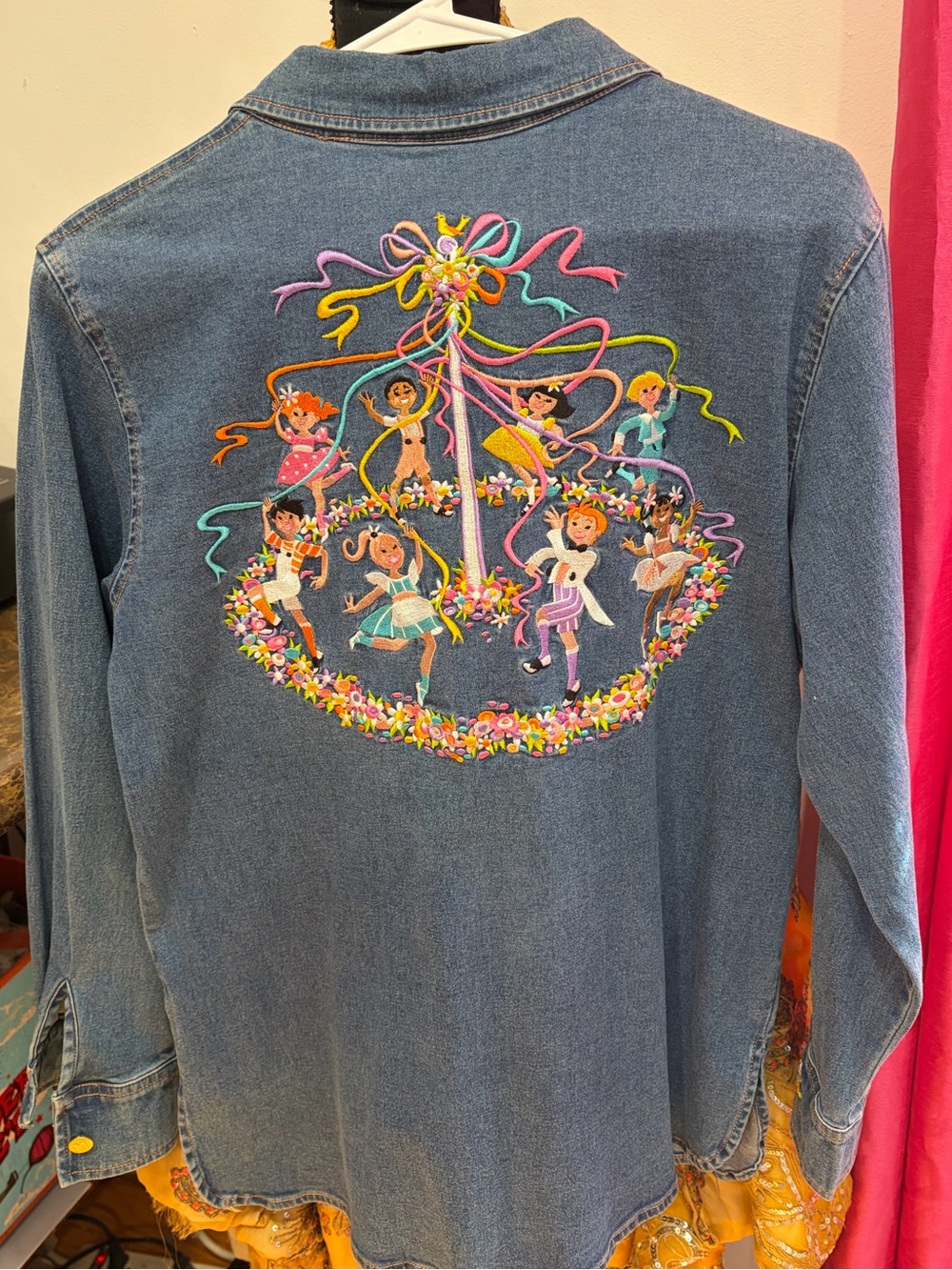Embroidered Denim Bob Mackie Women’s Button Down Shirt
